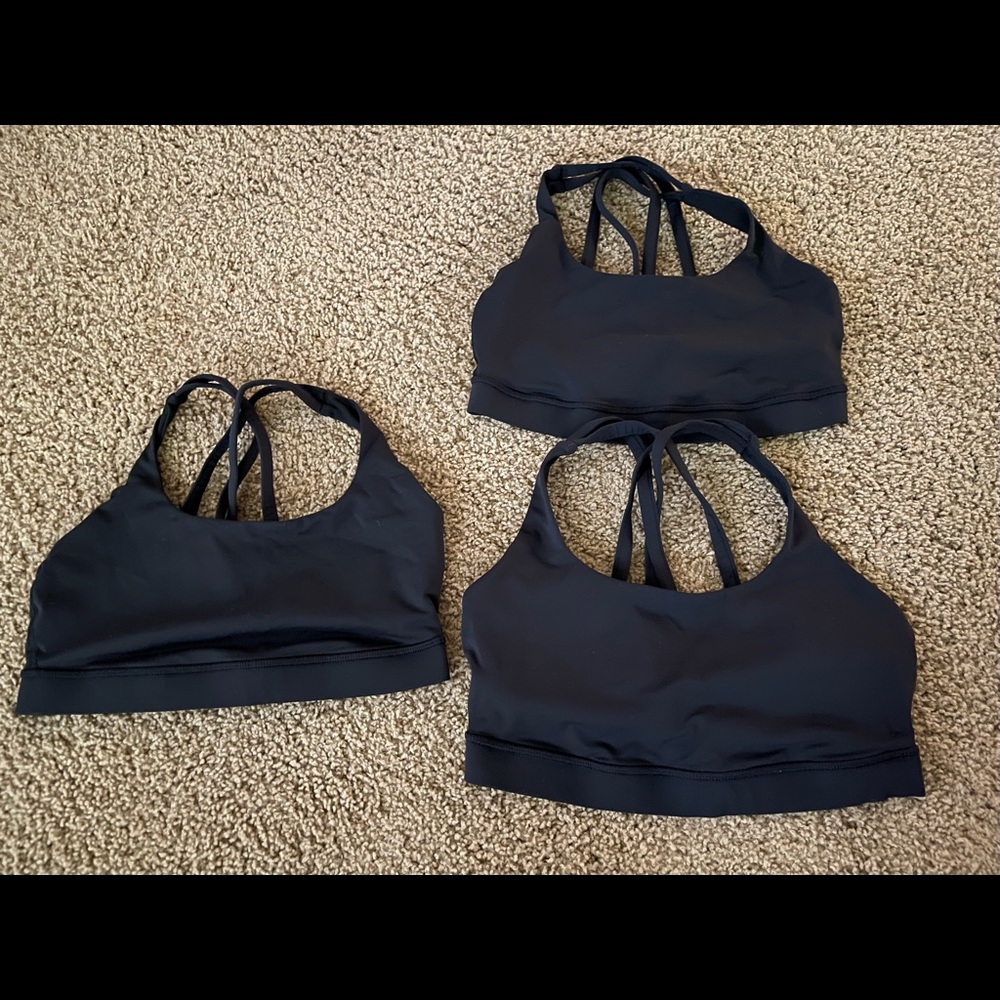 Pack of 3 Lululemon Energy Bras Size 6 - Picture 2 of 2